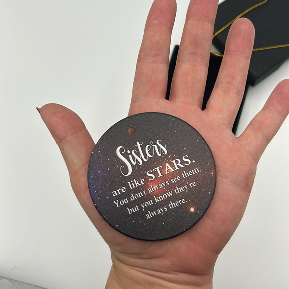 New in Box Christmas BFF Good Sisters are Like Stars Ceramic Porcelain Ornament - Picture 3 of 8